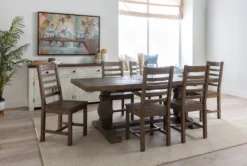 Caden 84" Dining With Side Chair Set For 6 6 Caden 84" Dining With Side Chair Set For 6 -KitchenCraft Store 215826 natural wood dining set room 06