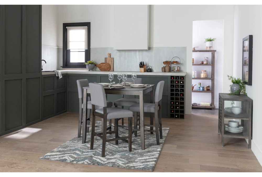 Jarrod Grey 40" Square Counter Set For 4 4 Jarrod Grey 40" Square Counter Set For 4 - Image 4