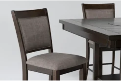 Sutton Brown 48" Square Counter With Stool Set For 4 9 Sutton Brown 48" Square Counter With Stool Set For 4 -KitchenCraft Store 245032 grey wood counter dining set details 44.jpg