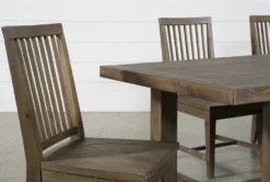 Gables 81-99" Extension Dining With Bench + Side Chair Set For 6 -KitchenCraft Store 246106 brown wood dining set detail 03