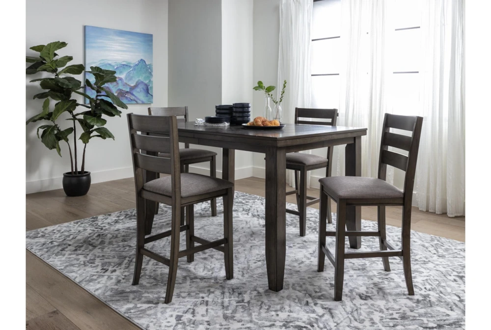 Ashford II 60-78" Extension Counter With Stool Set For 4 4 Ashford II 60-78" Extension Counter With Stool Set For 4 - Image 4