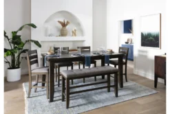 Ashford II 60-78" Extension Counter Table -KitchenCraft Store 251030 grey wood counter height table room 41