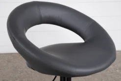 Carlo Dark Grey 33" Adjustable Bar Stool -KitchenCraft Store 251780 grey vinyl bar stool detail 05