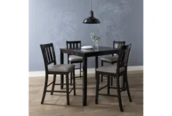 Kodi 42" Square Counter Set For 4 11 Kodi 42" Square Counter Set For 4 -KitchenCraft Store 253916 black wood counter height set room 35