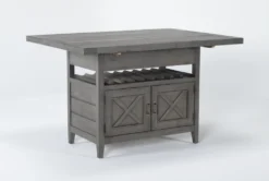 Concord 26-42" Extension Counter Table -KitchenCraft Store 254061 grey wood counter height table side 18