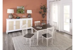 Prairie 48" Dining Set For 4 -KitchenCraft Store 254190 white wood dining set room 85