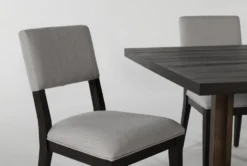 Pierce Espresso 86" Dining With Side Chair Set For 6 -KitchenCraft Store 254414 black wood dining set detail 44