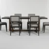 Pierce Espresso 86" Dining With Side Chair Set For 6
