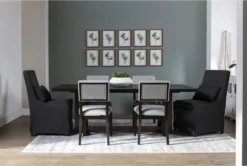 Pierce Espresso 86" Dining Table -KitchenCraft Store 254415 black wood dining table room 47