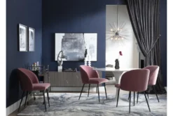 Duffy Pink Dining Side Chair -KitchenCraft Store 256194 pink fabric dining chair room 46