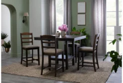 Ashbury 48" Square Counter With Stool Set For 4 -KitchenCraft Store 261187 grey veneer counter height set room 49 1