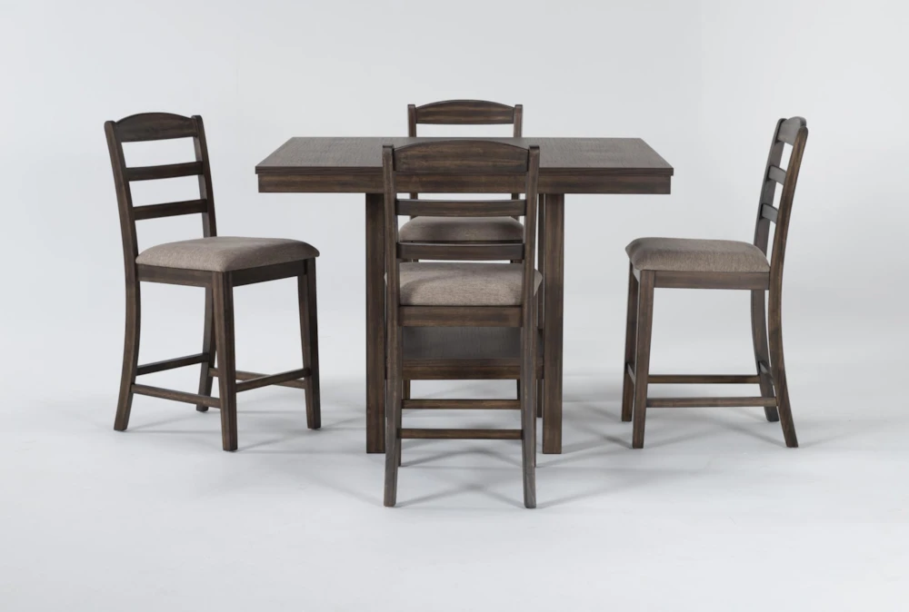 Ashbury 48" Square Counter With Stool Set For 4 1 Ashbury 48" Square Counter With Stool Set For 4