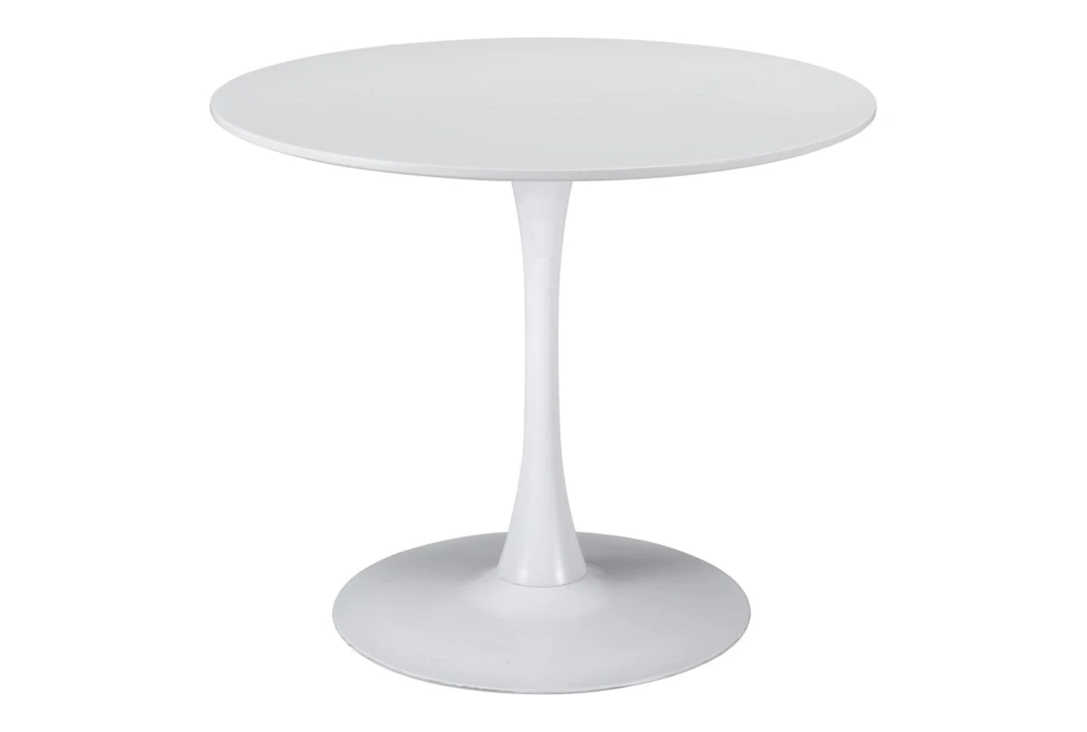 Opera White 35" Round Dining Table 1 Opera White 35" Round Dining Table