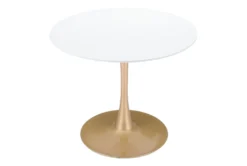 Opera White + Gold 35" Round Dining Table 11 Opera White + Gold 35" Round Dining Table -KitchenCraft Store 262531 white mdf dining table detail 45