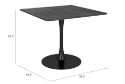 Dawn Black 35" Square Dining Table -KitchenCraft Store 262540 black mdf dining table detail 53