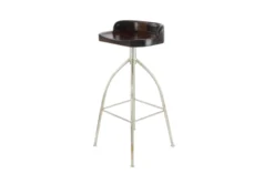 33" Industrial Bar Stool 6 33" Industrial Bar Stool -KitchenCraft Store 262787 brown metal bar stool material 76