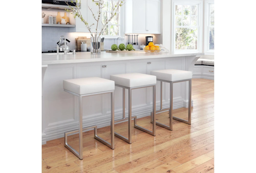 Copley White 26” Counter Stool Set Of 2 9 Copley White 26” Counter Stool Set Of 2 - Image 9