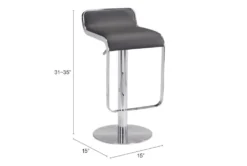Equinox Espresso 31" Adjustable Barstool 12 Equinox Espresso 31" Adjustable Barstool -KitchenCraft Store 266370 detail 51