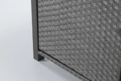 Koro 70" Outdoor Firepit Counter Table 14 Koro 70" Outdoor Firepit Counter Table -KitchenCraft Store 267399 grey wicker dining table detail 47