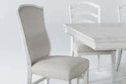 Martin 94-112" Extension Dining With Bench, 4 Wood Back Chair + 2 Upholstered Chair Set For 8 -KitchenCraft Store 267455 wood detail 44