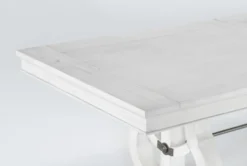 Martin 94-112" Extension Dining With Bench, 4 Wood Back Chair + 2 Upholstered Chair Set For 8 -KitchenCraft Store 267455 wood detail 47