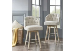 Alessia 26" Swivel Counter Stool -KitchenCraft Store 267579 natural polyester bar stool room 85