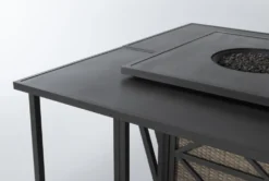 Capri 72" Outdoor Firepit Bar Table With Two Bar Tables 12 Capri 72" Outdoor Firepit Bar Table With Two Bar Tables -KitchenCraft Store 267631 grey wicker bistropub table detail 44