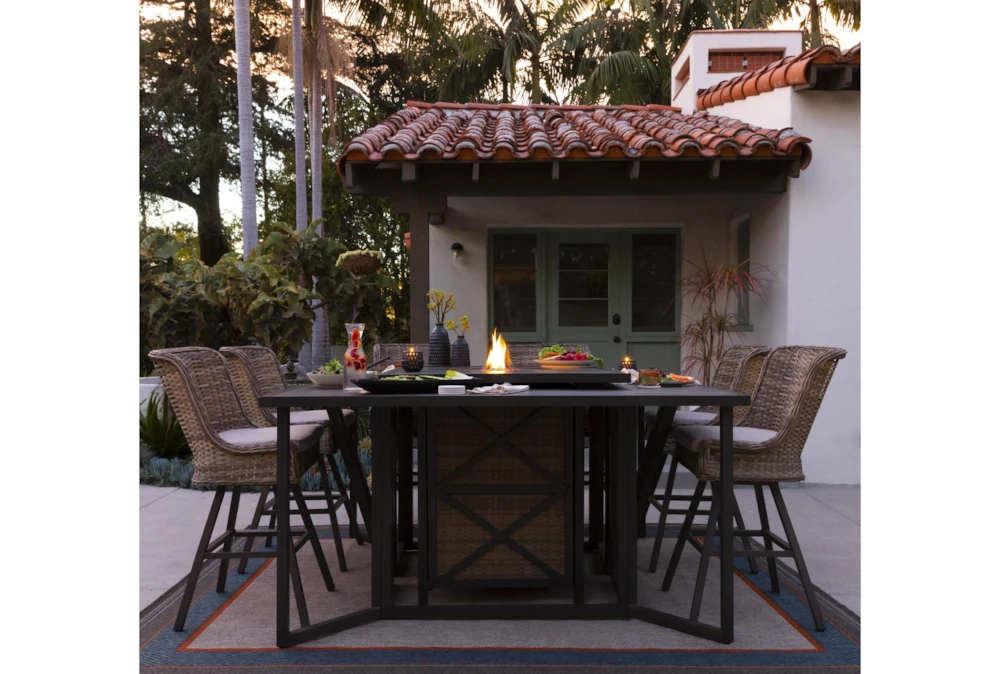 Capri 72" Outdoor Firepit Bar Table With Two Bar Tables 8 Capri 72" Outdoor Firepit Bar Table With Two Bar Tables - Image 8