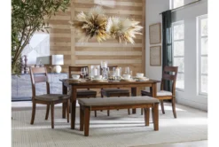 Elle 65" Dining Table -KitchenCraft Store 267683 brown wood dining table room 89