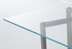 Daphne 79" Glass Dining Table 9 Daphne 79" Glass Dining Table -KitchenCraft Store 267692 grey metal dining table detail 44