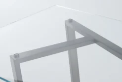 Daphne 79" Glass Dining Table 10 Daphne 79" Glass Dining Table -KitchenCraft Store 267692 grey metal dining table detail 45