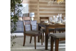 Elle 65" Dining With Bench + Side Chair Set For 6 17 Elle 65" Dining With Bench + Side Chair Set For 6 -KitchenCraft Store 267698 brown wood dining set room 87