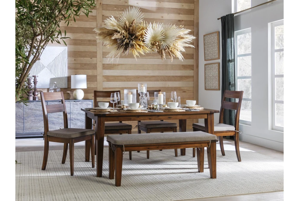 Elle 65" Dining With Bench + Side Chair Set For 6 10 Elle 65" Dining With Bench + Side Chair Set For 6 - Image 10