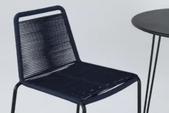 Caspian Outdoor Bar With Navy Barstools Set For 2 -KitchenCraft Store 267844 black metal bistropub table detail 44