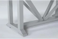 Ozzie 72-100" Extension Dining With White Side Chair Set For 6 12 Ozzie 72-100" Extension Dining With White Side Chair Set For 6 -KitchenCraft Store 268232 grey fabric dining set detail 45