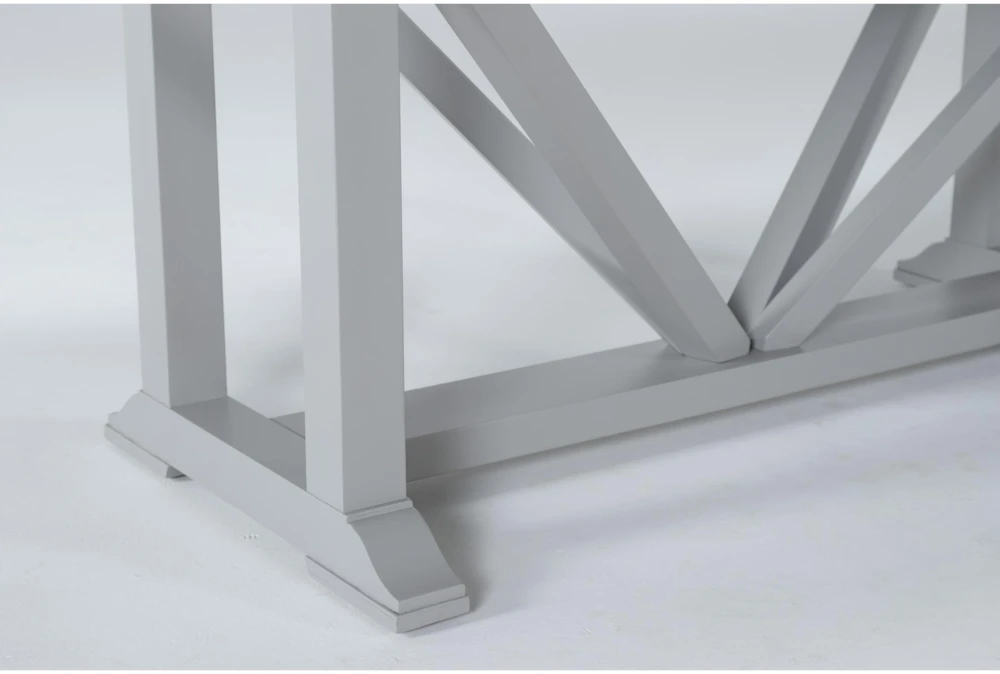 Ozzie 72-100" Extension Dining With White Side Chair Set For 6 5 Ozzie 72-100" Extension Dining With White Side Chair Set For 6 - Image 5