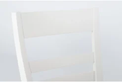 Ozzie White Upholstered Ladderback Dining Side Chair 8 Ozzie White Upholstered Ladderback Dining Side Chair -KitchenCraft Store 268237 white fabric dining chair detail 46