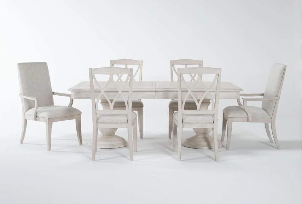 Caira II 80-104" Extension Dining With Side Chair + Arm Chair Set For 6 1 Caira II 80-104" Extension Dining With Side Chair + Arm Chair Set For 6