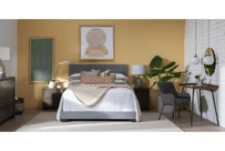 Stratus Upholstered Side Chair -KitchenCraft Store 269067 grey fabric dining chair room 49