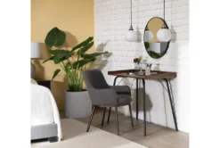 Stratus Upholstered Side Chair -KitchenCraft Store 269067 grey fabric dining chair room 50