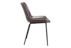 Brown Faux Leather Bucket Seat Dining Chair Set Of 2 -KitchenCraft Store 269509 brown metal dining chair side 15