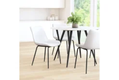 White Faux Leather Bucket Seat Dining Chair Set Of 2 29 White Faux Leather Bucket Seat Dining Chair Set Of 2 -KitchenCraft Store 269511 white metal dining chair room 85