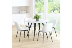 White Faux Leather Bucket Seat Dining Chair Set Of 2 30 White Faux Leather Bucket Seat Dining Chair Set Of 2 -KitchenCraft Store 269511 white metal dining chair room 86