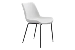 White Faux Leather Bucket Seat Dining Chair Set Of 2 18 White Faux Leather Bucket Seat Dining Chair Set Of 2 -KitchenCraft Store 269511 white metal dining chair side 14