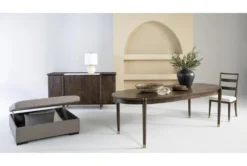 Brighton 76-94" Oval Extension Dining Table By Nate Berkus + Jeremiah Brent -KitchenCraft Store 269682 brown wood dining table room 48