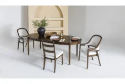 Brighton 76-94" Oval Extension Dining Table By Nate Berkus + Jeremiah Brent -KitchenCraft Store 269682 brown wood dining table room 50