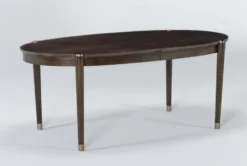 Brighton 76-94" Oval Extension Dining Table By Nate Berkus + Jeremiah Brent -KitchenCraft Store 269682 brown wood dining table side 19
