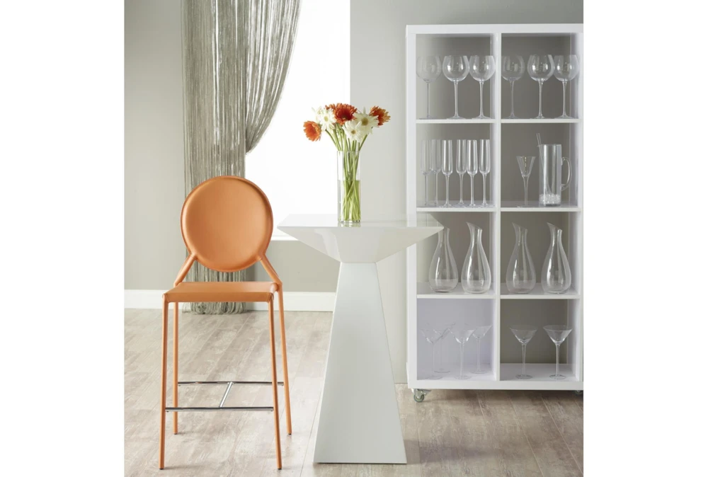 Pillar High Gloss White 24" Bar Table 5 Pillar High Gloss White 24" Bar Table - Image 5