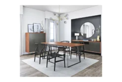 Scottsdale Walnut 71" Rectangular Dining Table -KitchenCraft Store 271611 brown wood dining table detail 46