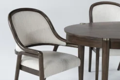 Brighton 76-94" Oval Extension Dining With Arm Chair Set For 6 By Nate Berkus + Jeremiah Brent -KitchenCraft Store 275005 brown wood dining chair detail 44